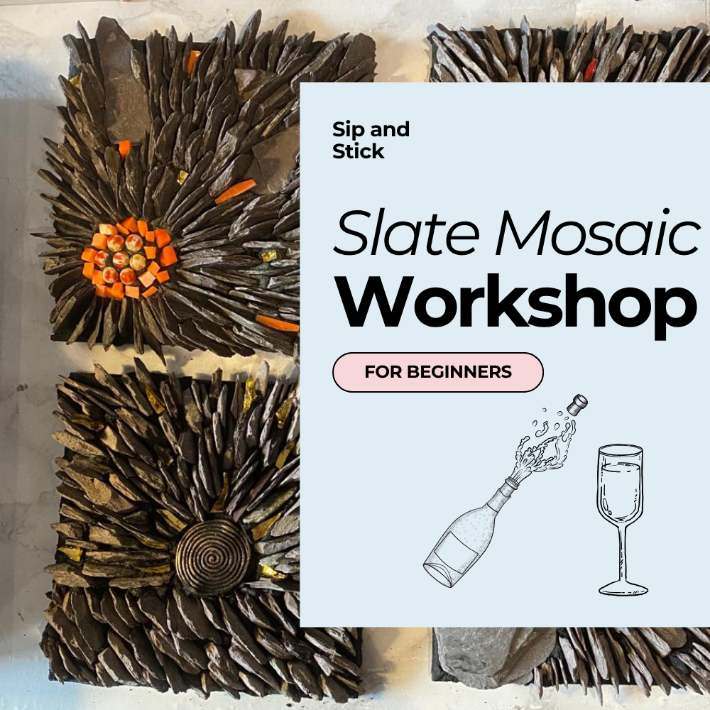 Sip and Stick | Introduction to Slate Mosaic Workshop Dates