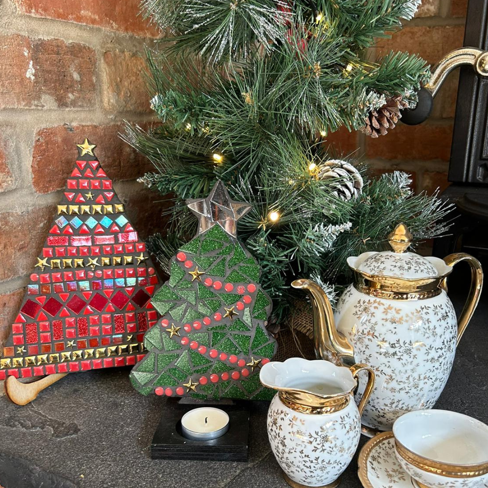 Sip and Stick | Christmas Tree Mosaic Workshop