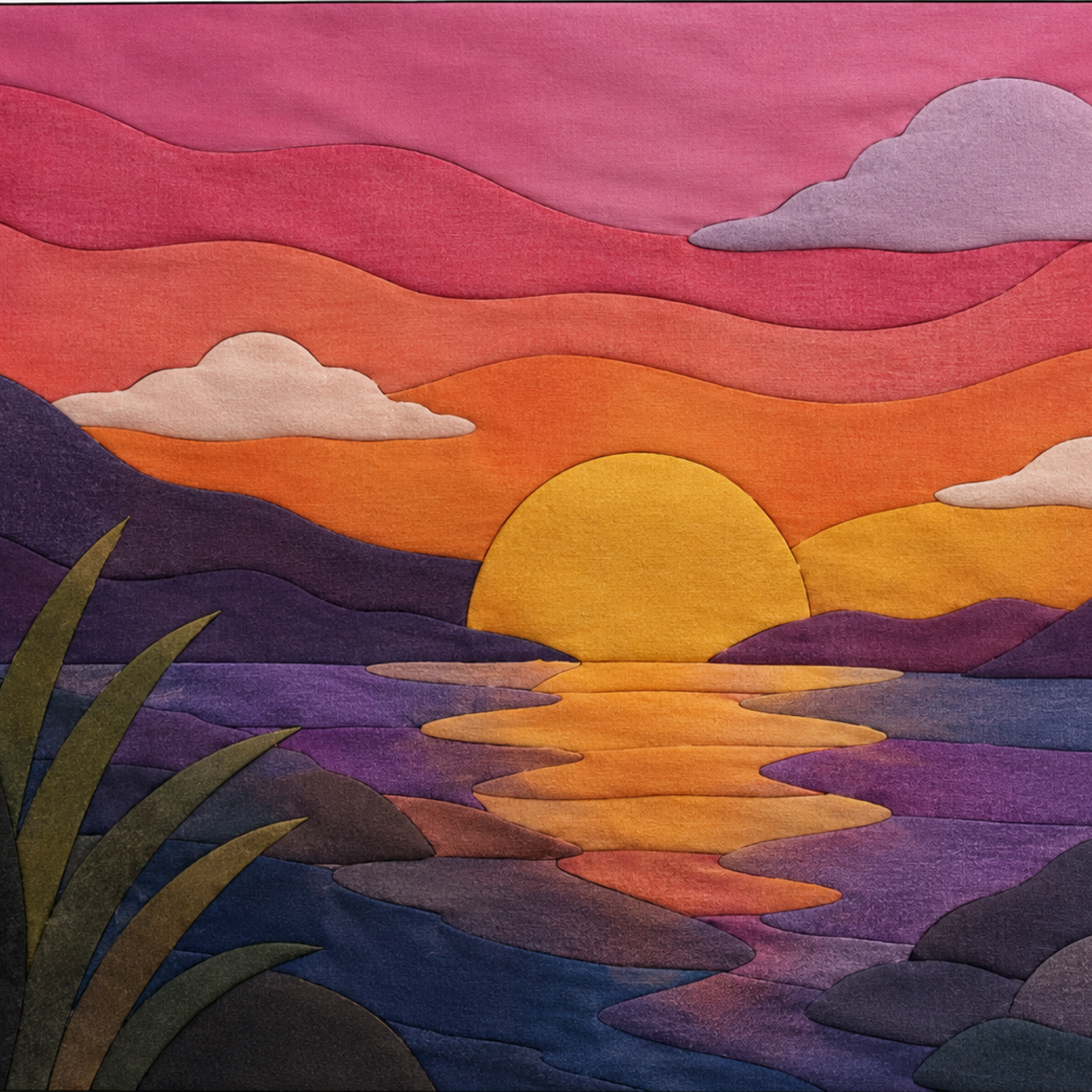 Fabric Mosaic Workshop inspired by the Japanese art of Kinusaiga