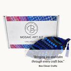Blue Mosaic Feather Kit – Wall Hanging DIY Craft