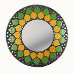 Sunflower Mosaic Mirror Kit – 20cm Geometric Craft Project (No Cutting)