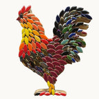 Mosaic Rooster Kit – Beginner Friendly Craft, Recycled Wood Base, Kitchen Decor