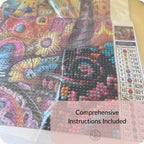 Colourful Enchanted City Diamond Art Kit – 20x20cm Beginner Craft (Diamond Painting)