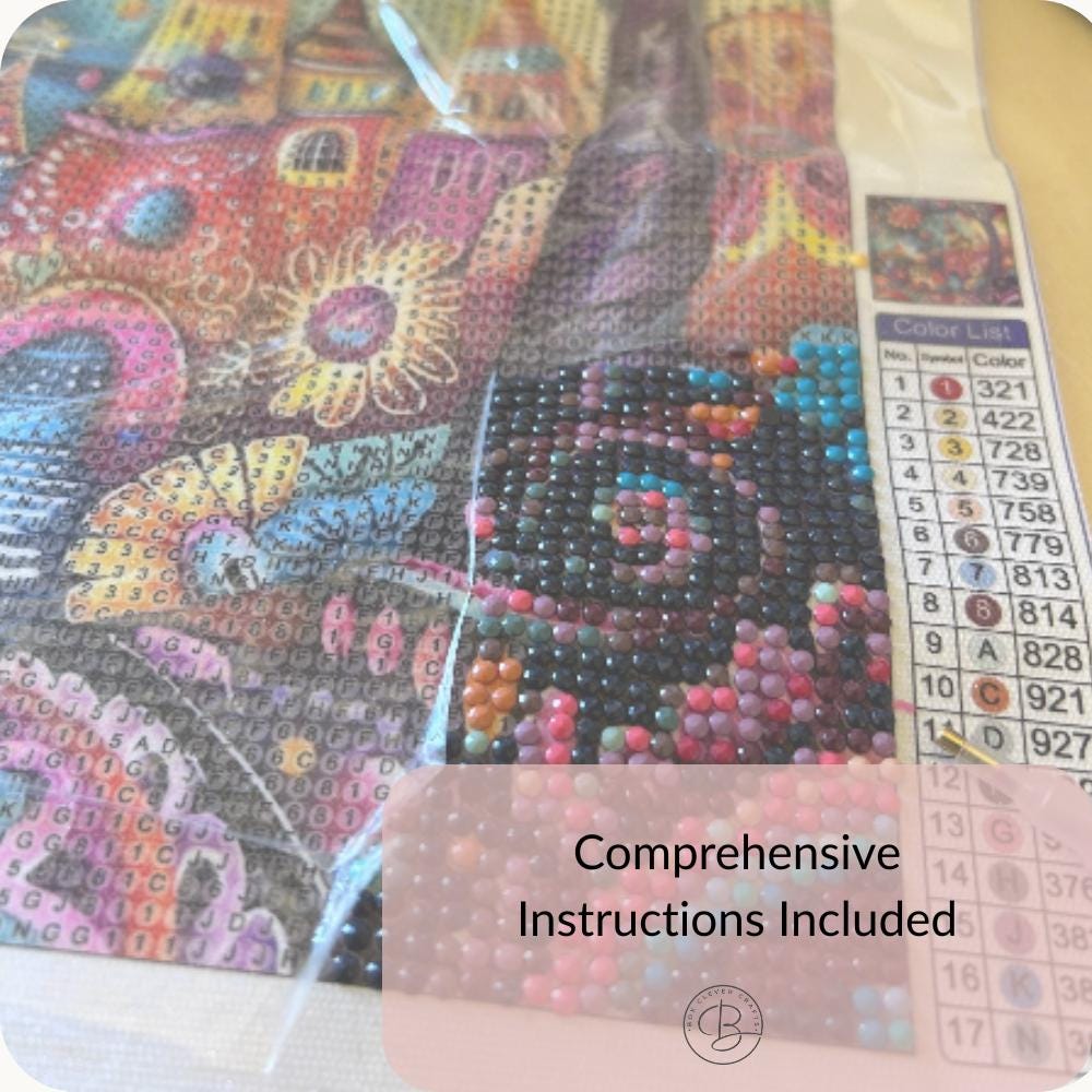 Colourful Enchanted City Diamond Art Kit – 20x20cm Beginner Craft (Diamond Painting)