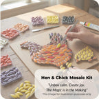 Mosaic Hen and Chick Kit – Freestanding Kitchen Ornament, Beginner Craft