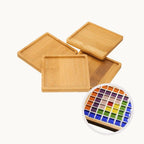 Mosaic Coaster Craft Kit – Bamboo Wood, Rainbow Tiles, Mindfulness Activity (Set of Four)