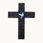 Blue Mosaic Cross Kit – Beginner Friendly, No Cutting Required Art Project