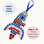 BUNDLE: Shiny Rocket Mosaic Kit – Kids Craft Party Activity Pack (10 KITS)