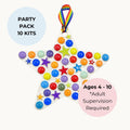 BUNDLE: Kids Rainbow Star Mosaic Kit – Craft Activity for Parties, Ages 4-10 (10 Kits)