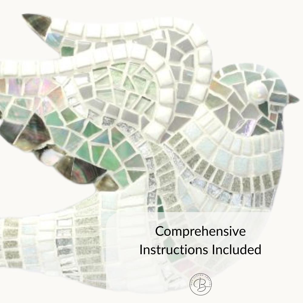 Lonneke’s Dove Mosaic Kit – Elegant Indoor Outdoor Craft Decoration
