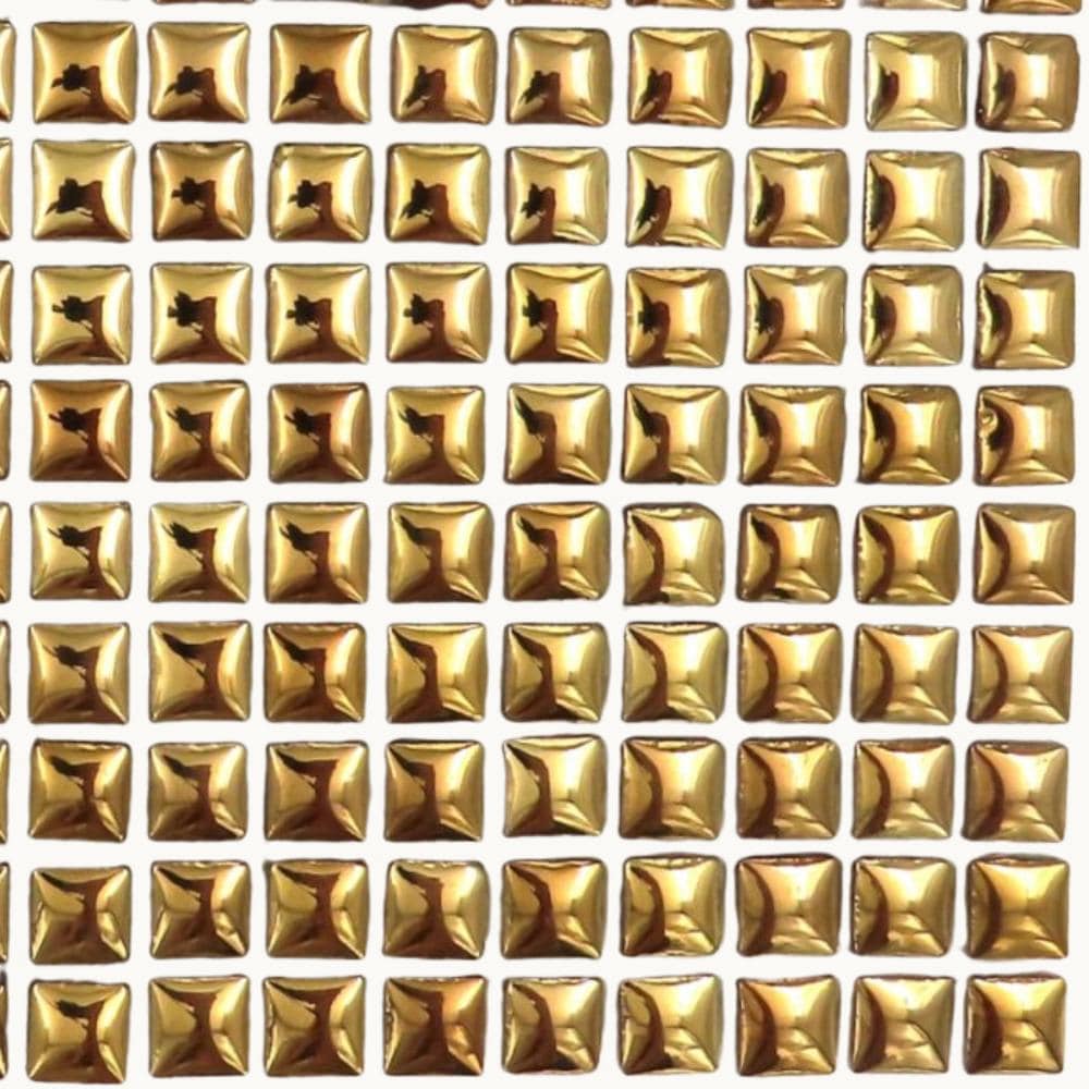 Iridised Gold - 1cm Square Ceramic Mosaic Tiles – High Gloss, Frost Resistant Craft Supplies