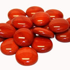 Red Berry Satin Standard Glass Pebbles – Mosaic Gems / Nuggets (17–20mm)