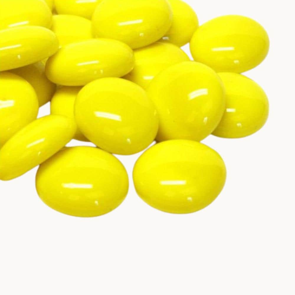 French Mustard Standard Glass Pebbles – Mosaic Gems / Nuggets (17–20mm)