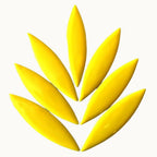 Citrus Yellow Ceramic Ellipse Petal Mosaic Tiles – 60x15mm Leaf Shape Mosaic Supplies