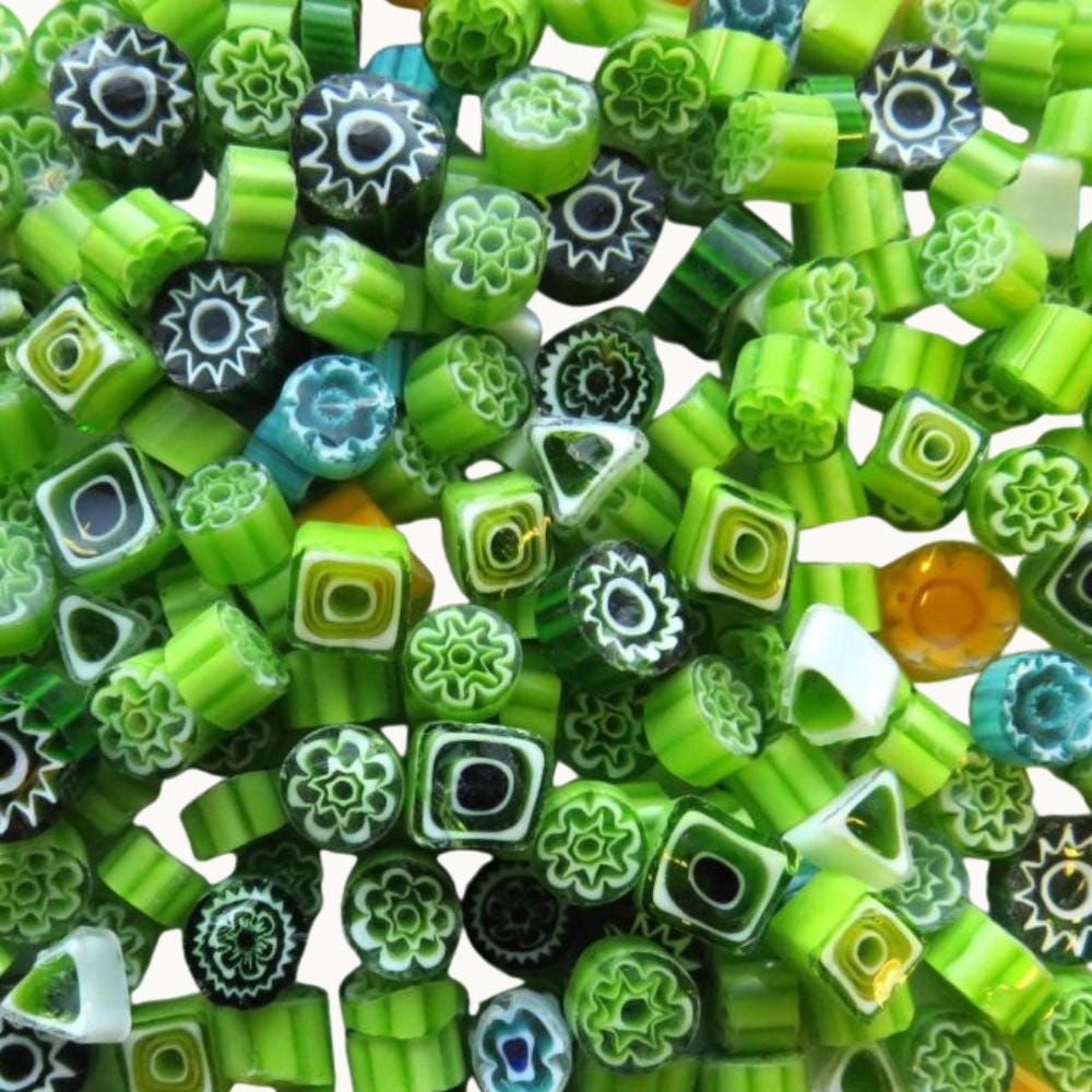 Millefiori Glass Mosaic Pieces – Murano Transparent Mix (4–10mm) Venetian Supplies 25g