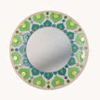 Mandala Mosaic Mirror Kit - Blue Lotus – 30cm Geometric Craft Project (No Cutting)