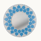 Cornflower Mosaic Mirror Kit – 20cm Geometric Craft Project (No Cutting)