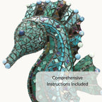Saskia's Seahorse Mosaic Kit - Beginner-Friendly DIY Craft - requires some cutting, Perfect Gift