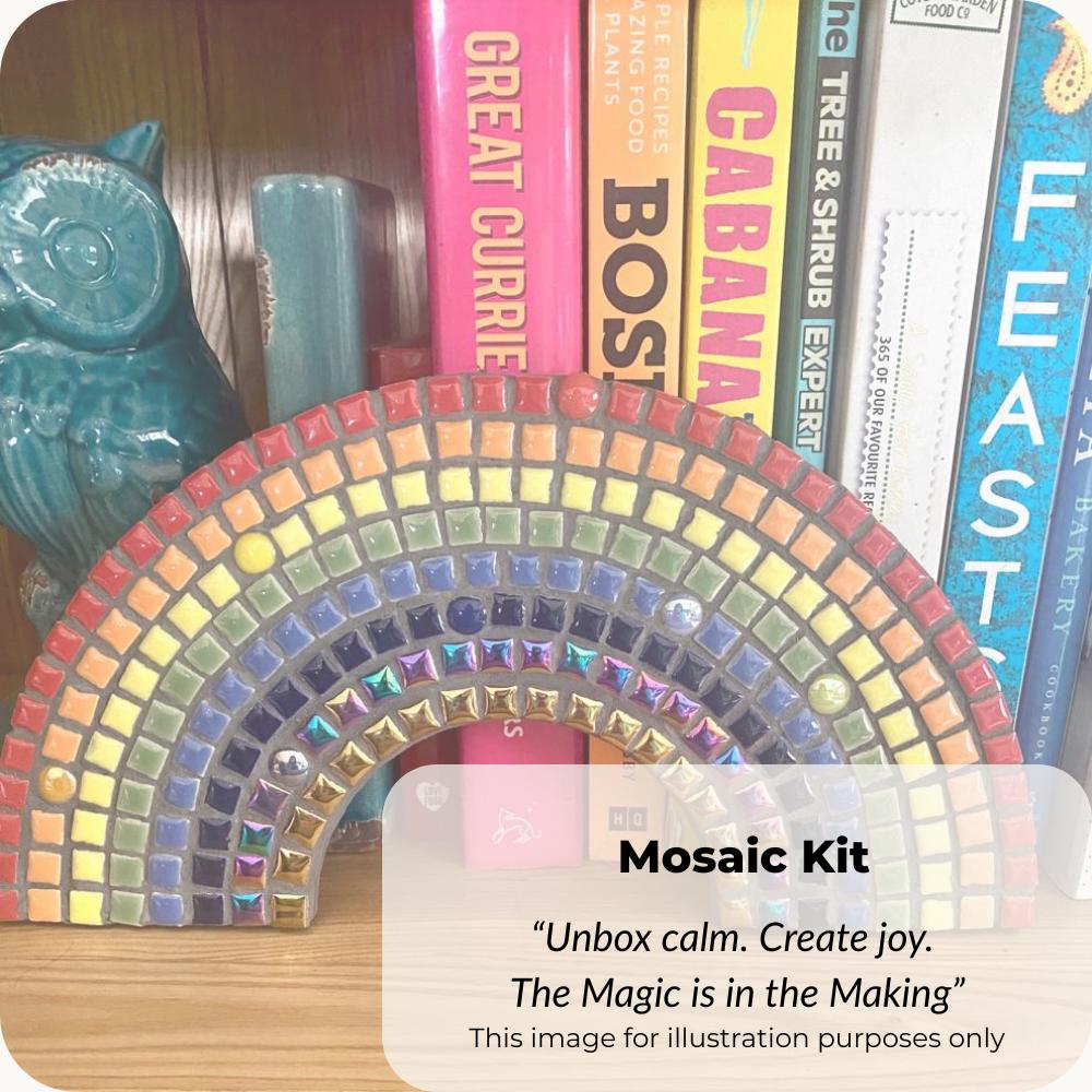 Rainbow Arch Mosaic Kit – Beginner Craft, No Cutting Needed, Home Decor
