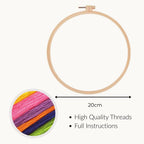 Colourful Tree of Life Embroidery Kit – Beginner Craft Project for Relaxation