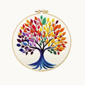 Colourful Tree of Life Embroidery Kit – Beginner Craft Project for Relaxation