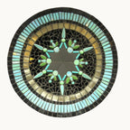 Teal Star Bamboo Dish Mosaic Kit – Modern Mandala Design - Perfect Gift Idea for Craft Lovers - Requires Tile Nippers