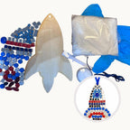 Shiny Rocket Mosaic Craft Kit – Kids Space Art Activity (Ages 4-10)