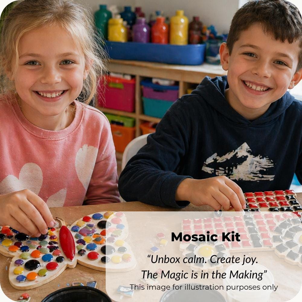 BUNDLE: Red Tractor Mosaic Kit – Kids Farm Craft Activity Pack (10 Kits)