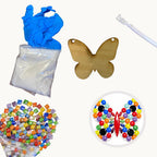 BUNDLE: Rainbow Butterfly Mosaic Kit for Kids – Craft Activity Pack (10 Kits)