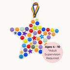 BUNDLE: Kids Rainbow Star Mosaic Kit – Craft Activity for Parties, Ages 4-10 (10 Kits)