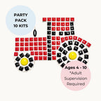 BUNDLE: Red Tractor Mosaic Kit – Kids Farm Craft Activity Pack (10 Kits)