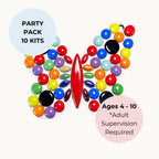 BUNDLE: Rainbow Butterfly Mosaic Kit for Kids – Craft Activity Pack (10 Kits)