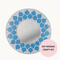 Cornflower Mosaic Mirror Kit – 20cm Geometric Craft Project (No Cutting)