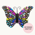 Blue Green Butterfly Mosaic Kit – Beginner Craft, No Cutting Needed, Garden Ready