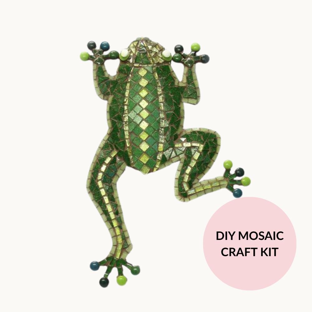 Green Tree Frog Mosaic Kit – Outdoor Garden Decor Craft Project