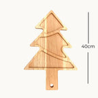 Acacia Wood Christmas Tree Mosaic Base – 40cm Inlay Board for Festive Tray Crafts