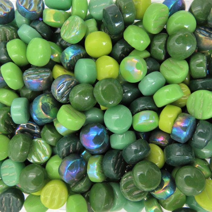 12mm Optic Drops for Mosaic Artwork – Recycled Glass Tiles (50g Pack)