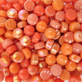 Orange Mix 12mm Optic Drops for Mosaic Artwork – Recycled Glass Tiles (50g Pack)