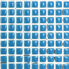 Blue 1cm Square Ceramic Mosaic Tiles – High Gloss, Frost Resistant Craft Supplies