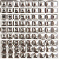 Silver 1cm Square Ceramic Mosaic Tiles – High Gloss, Frost Resistant Craft Supplies