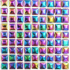 Irridised Purple 1cm Square Ceramic Mosaic Tiles – High Gloss, Frost Resistant Craft Supplies