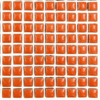 Orange 1cm Square Ceramic Mosaic Tiles – High Gloss, Frost Resistant Craft Supplies