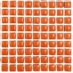 Orange 1cm Square Ceramic Mosaic Tiles – High Gloss, Frost Resistant Craft Supplies