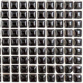Black 1cm Square Ceramic Mosaic Tiles – High Gloss, Frost Resistant Craft Supplies