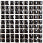 Black 1cm Square Ceramic Mosaic Tiles – High Gloss, Frost Resistant Craft Supplies