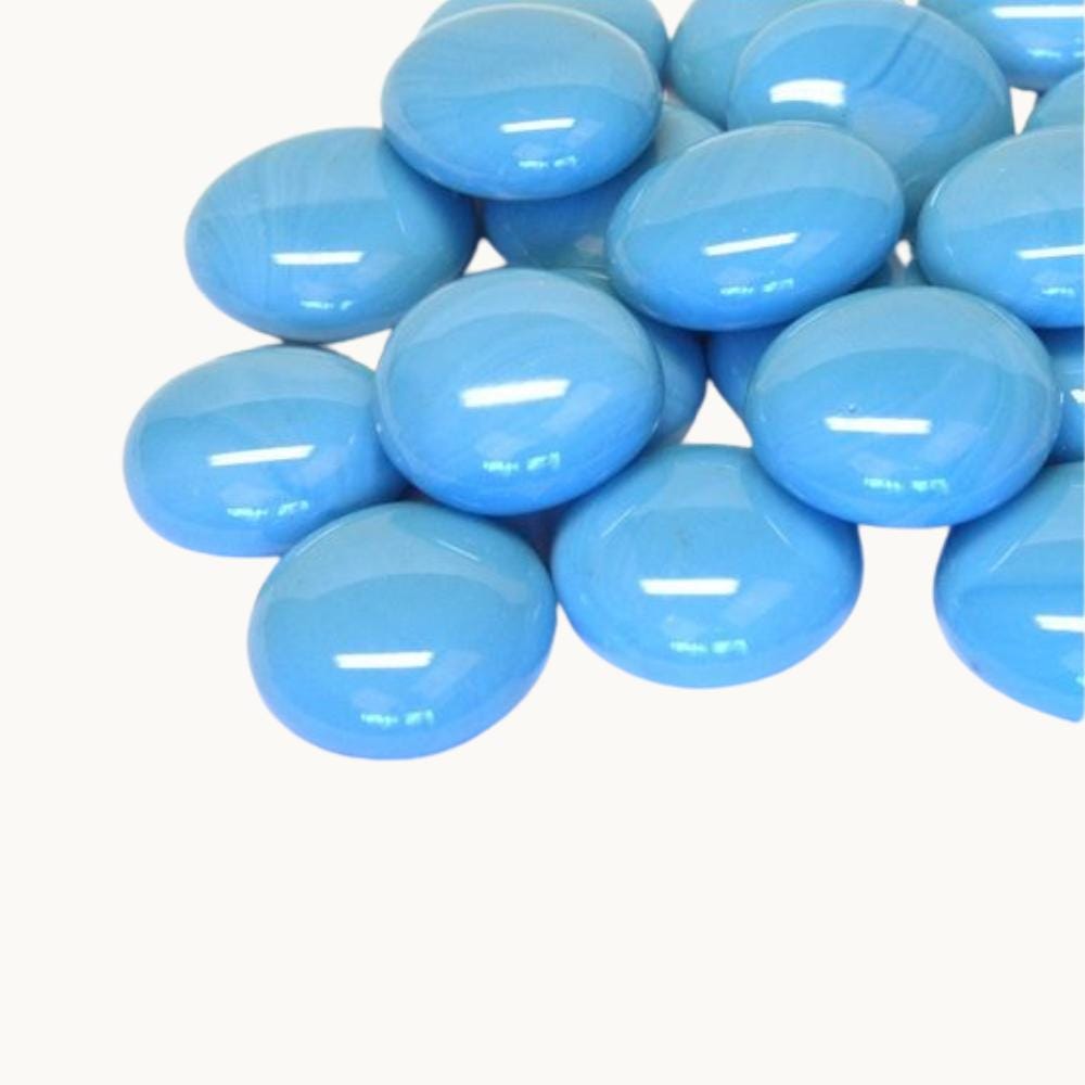 Standard Glass Pebbles – Mosaic Gems / Nuggets (17–20mm) Red | Orange | Yellow | Kiwi | Turquoise | Plum