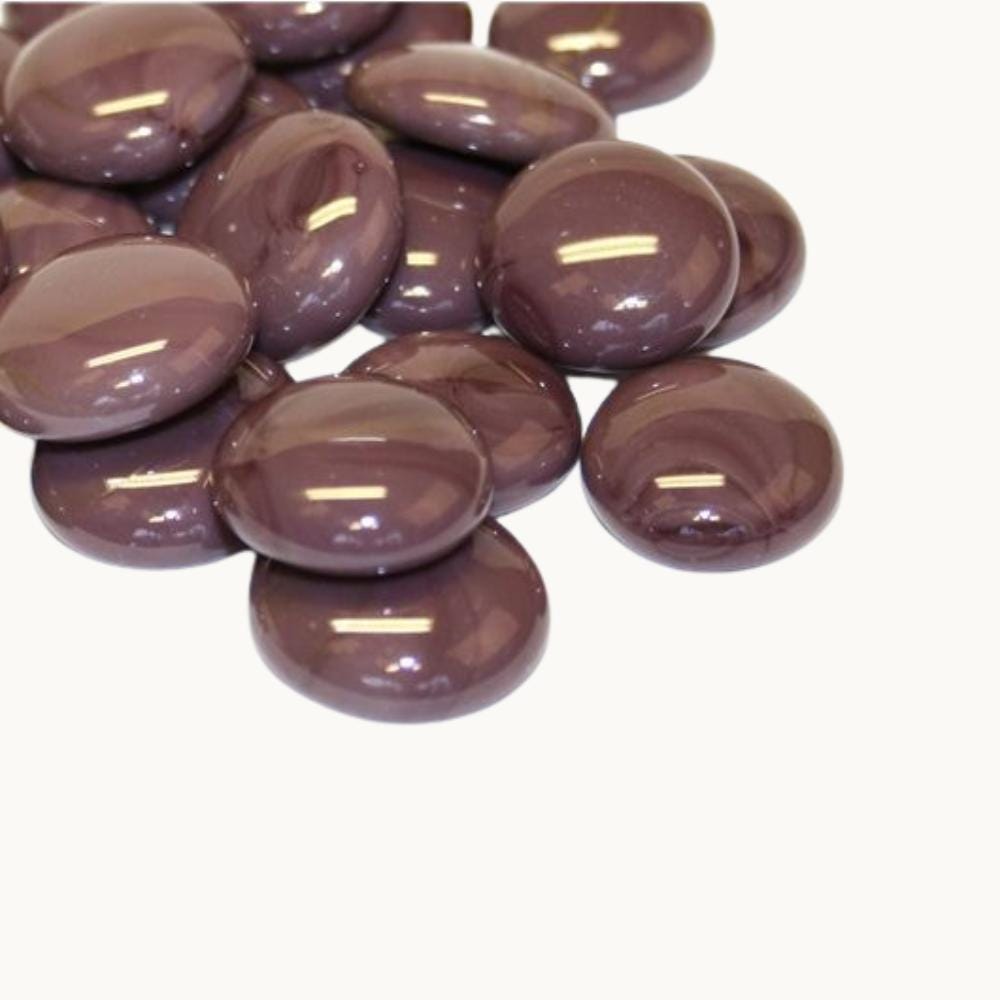 Plum Standard Glass Pebbles – Mosaic Gems / Nuggets (17–20mm)