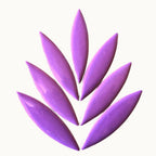 Pretty Purple Ceramic Ellipse Petal Mosaic Tiles – 60x15mm Leaf Shape Mosaic Supplies