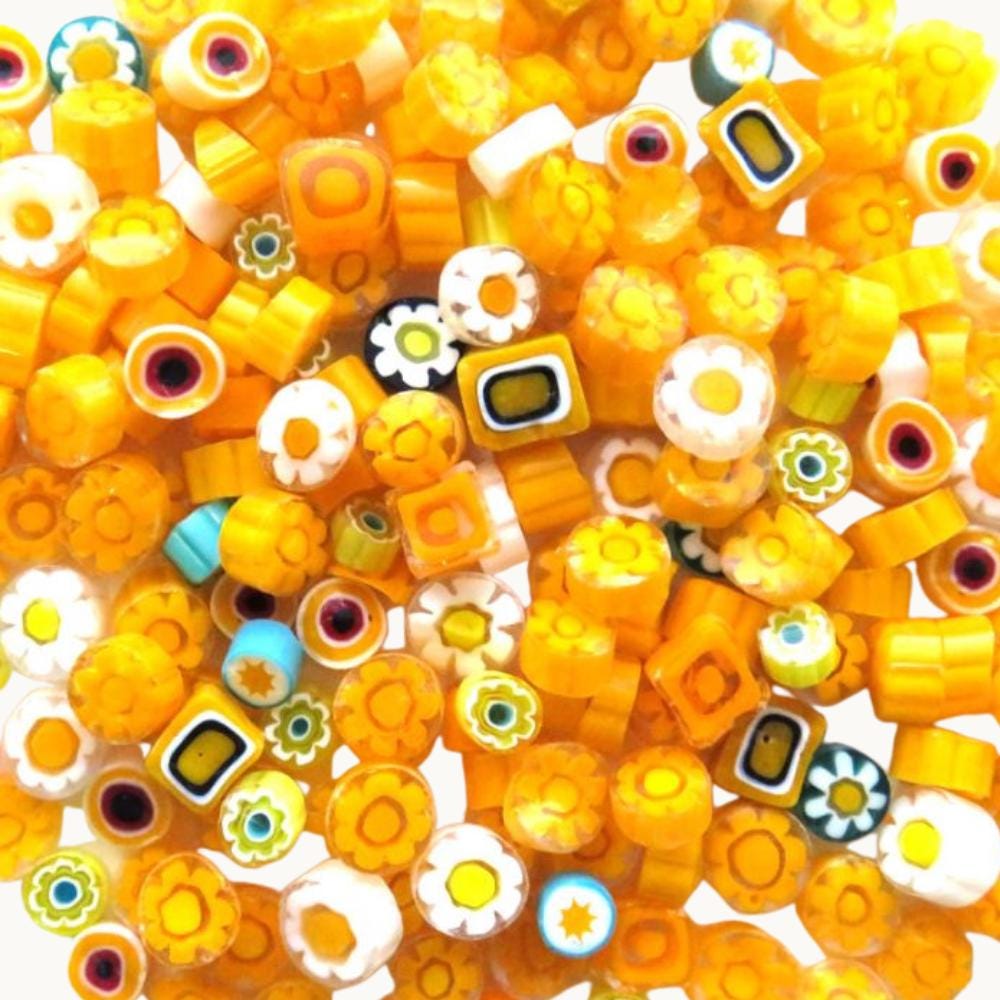 Millefiori Glass Mosaic Pieces – Murano Transparent Mix (4–10mm) Venetian Supplies 25g