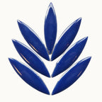 Delphinium Ceramic Ellipse Petal Mosaic Tiles – 60x15mm Leaf Shape Mosaic Supplies
